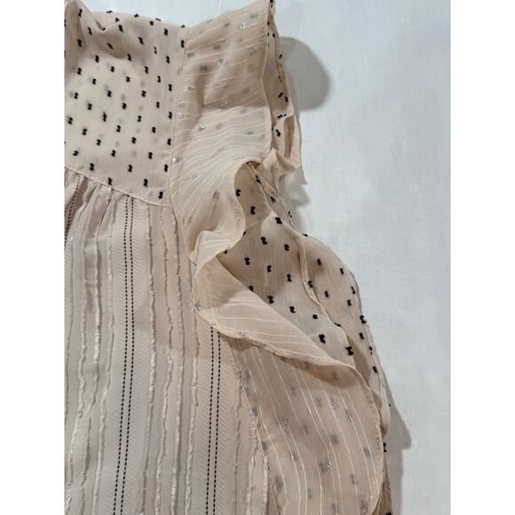 Tribal Jeans Mixed Media Blouse Top 5608  French Oak Size Large - Picture 7 of 12